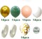 60 pcs 12 inch Green Latex Balloon Gold White Balloons Green Balloon Garland Kit Confetti Balloons for Women Birthday Wedding Engagement Bachelor Bridal Shower Party Decorations